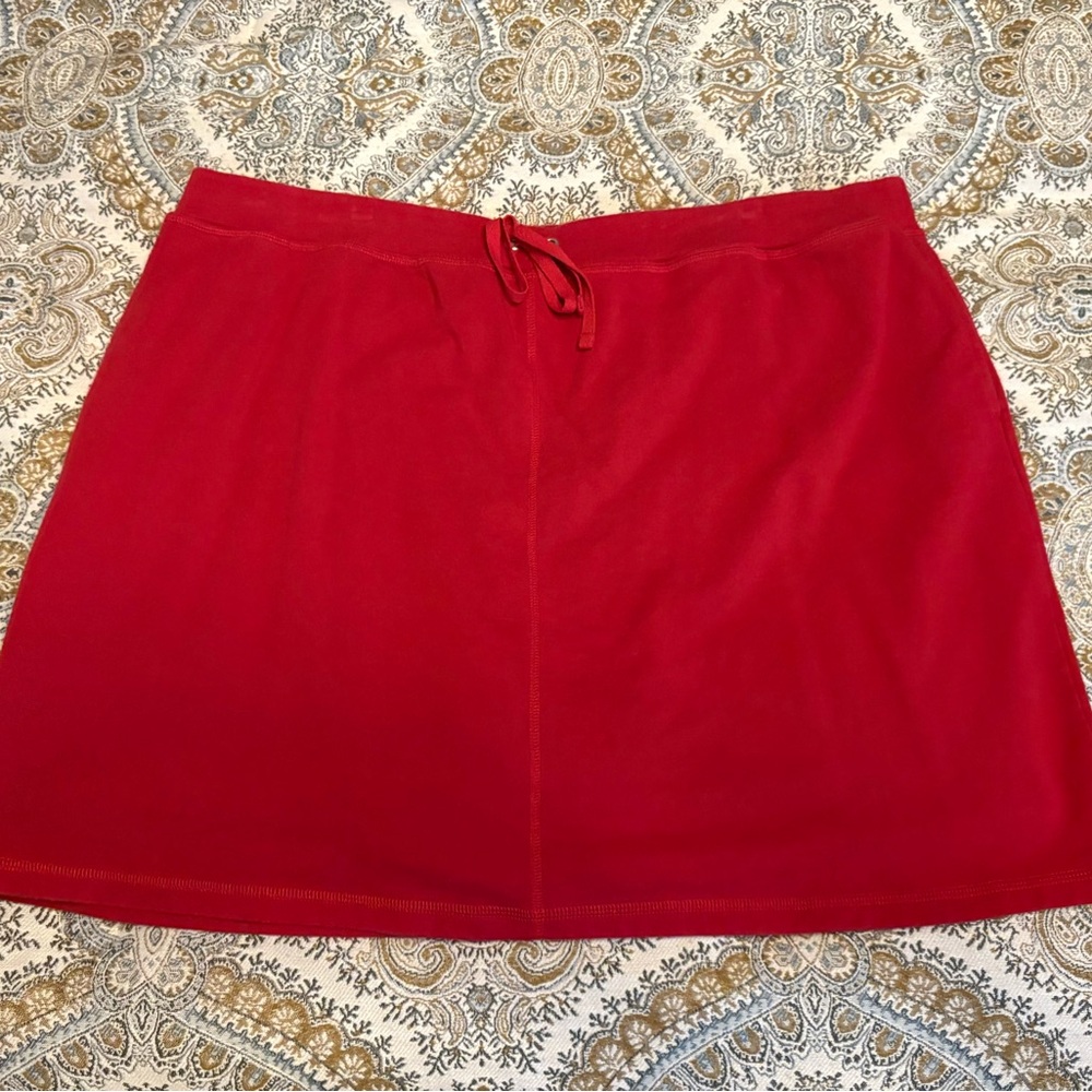KAREN SCOTT 1X Skort Sport Pockets DrawstringsLength 
Red